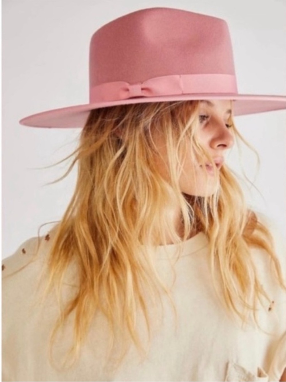 Lack of Color Rose Rancher Hat Rose Pink Size Small 55cm